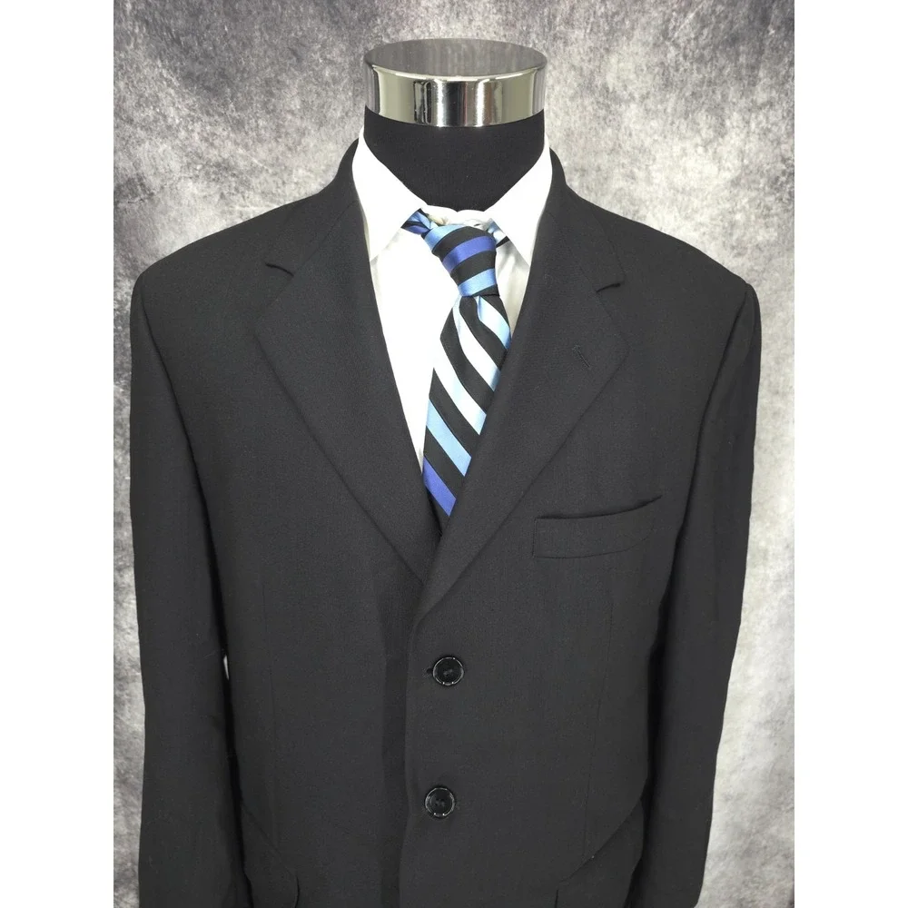 Gianfranco Ruffini  Blazer Jacket Mens 40S Black Sports Coat 3 Buttons Business‎